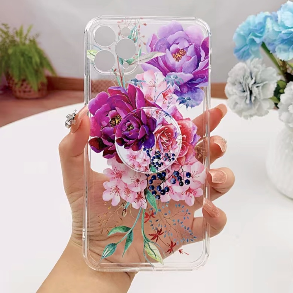 Floral iPhone 13 case with Popsocket!